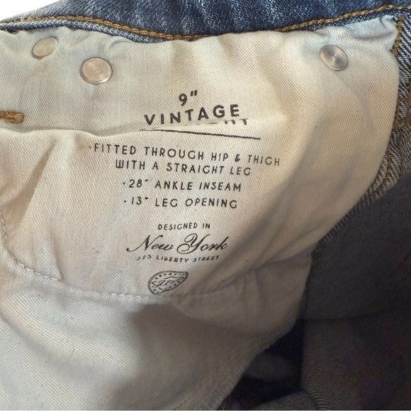 J Crew Vintage Slim Straight Blue Denim Crop Jeans Womens Size 28 - Picture 7 of 8